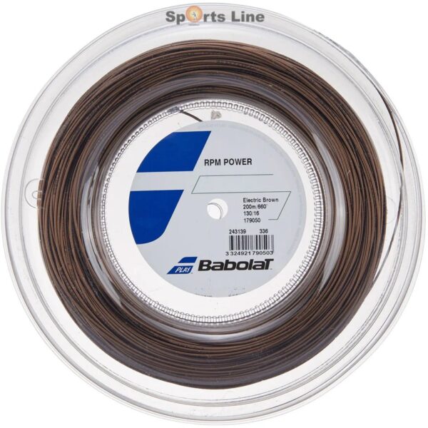 BABOLAT RPM POWER TENNIS STRING REEL 16-G - COPPER BROWN