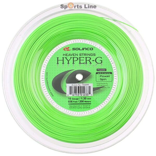 SOLINCO HYPER G TENNIS STRING REEL 16-G 1.30MM, 200M