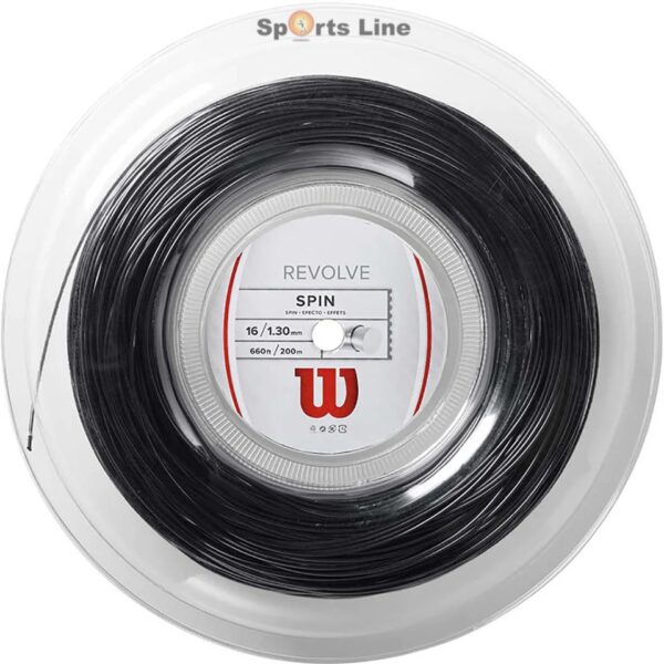 WILSON REVOLVE SPIN TENNIS STRING REEL 16-G 200M BLACK