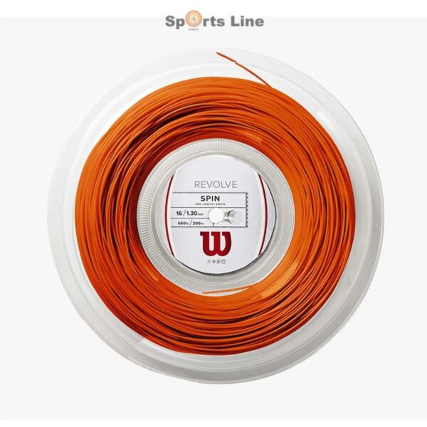 WILSON REVOLVE TENNIS STRING REEL 16-G 1.30MM, 200M ORANGE