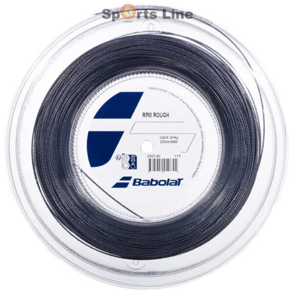 BABOLAT RPM ROUGH TENNIS STRING REEL 16 / 1.30MM - DARK GREY