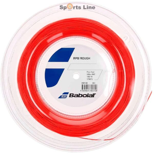 BABOLAT RPM ROUGH TENNIS STRING REEL 16-G - FLUORESCENT RED