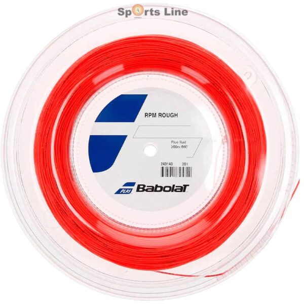BABOLAT RPM ROUGH TENNIS STRING REEL 17-G - FLUOROSCENT RED