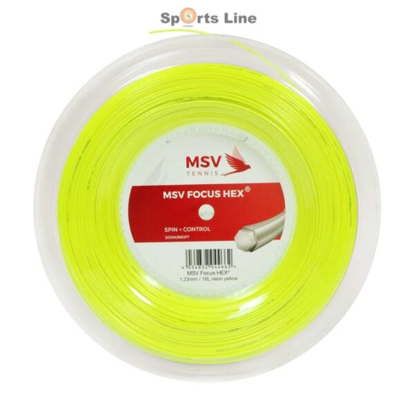 MSV FOCUS HEX TENNIS STRING REEL 16-L - YELLOW