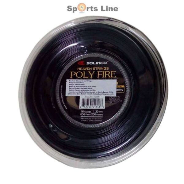 SOLINCO POLYFIRE TENNIS STRING REEL 16-G 1.30MM, 200M
