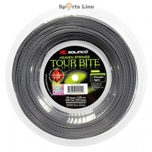 SOLINCO TOUR BITE DIAMOND TENNIS STRING REEL 16-G 1.30MM, 200M