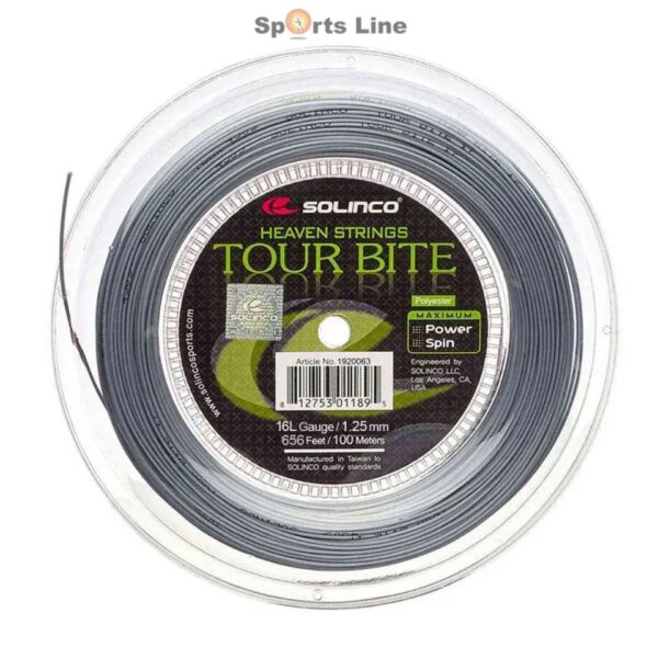 SOLINCO TOUR BITE TENNIS STRING REEL 16L 1.25MM, 200M